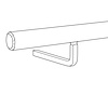 Smeedijzeren trapleuning in RAL kleur naar wens (gecoat) op maat - rond massief (20 mm) - incl. rechte leuninghouders (gelast) - coating in iedere RAL kleur