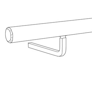 Smeedijzeren trapleuning in RAL kleur naar wens - rond massief (20 mm) - incl. vierkante dragers
