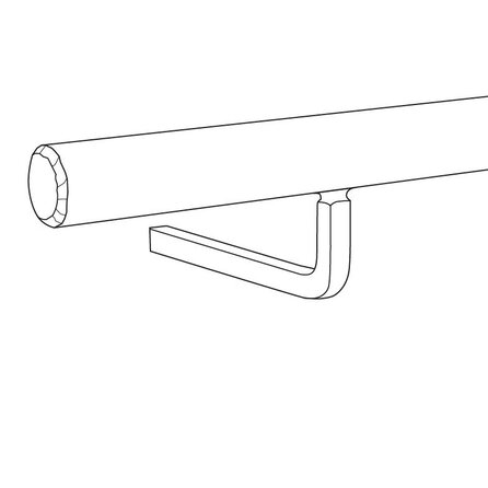 Smeedijzeren trapleuning in RAL kleur naar wens (gecoat) op maat - rond massief (20 mm) - incl. rechte leuninghouders (gelast) - coating in iedere RAL kleur