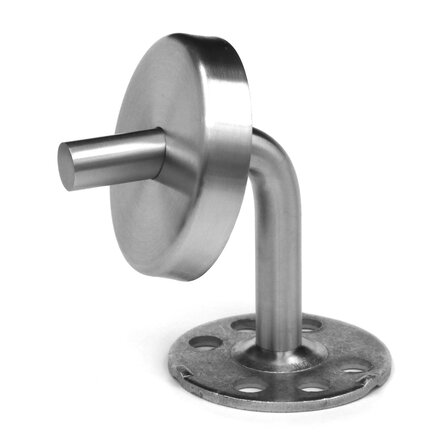 Inox leuningdrager - lasmodel + kapje - 12 mm