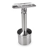 Inox railingsteun - variabel - rond (48,3 mm)