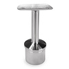 Inox railingsteun - rond (42,4 mm)