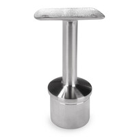 Inox railingsteun - rond (42,4 mm)