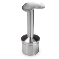 Inox railingsteun - 90 graden - rond (42,4 mm)