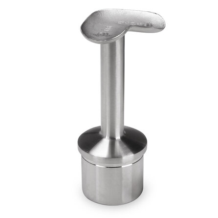 Inox railingsteun - 90 graden - rond (42,4 mm)