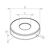 Inox vloerflens kapje - rond (48,3 mm)