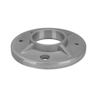 Inox vloerflens - rond (42,4 mm)