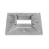 Inox vloerflens - recht (40x40 mm)