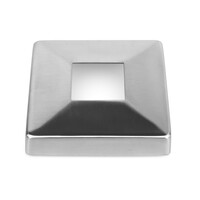 Inox vloerflens kapje - recht (40x40 mm)