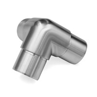 Inox hoekverbinder - 90 graden - rond (48,3 mm)