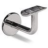 Inox leuningdrager - Type 3 - gepolijst - rond (42,4 mm)