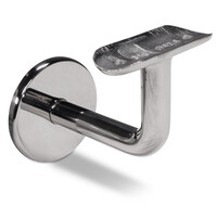 Inox leuningdrager - Type 3 - gepolijst - rond (42,4 mm)