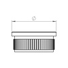 Inox einddop - vlak - rond (33,7 mm)