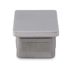 Inox einddop - vlak - recht (40x40 mm)