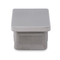 Inox einddop - vlak - recht (40x40 mm)