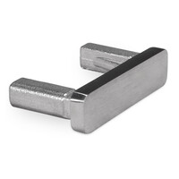 Inox einddop - vlak - recht (40x10 mm)