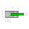 Inox glasklem - Type 4 - recht