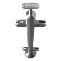 Inox baluster t.b.v. glasklemmen - tussenstuk - rond (42,4 mm)