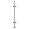Inox baluster t.b.v. glasklemmen - tussenstuk - rond (42,4 mm)