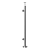 Inox baluster t.b.v. glasklemmen - start / eindstuk - rond (48,3 mm)