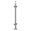 Inox baluster t.b.v. glasklemmen - tussenstuk - rond (48,3 mm)