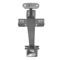 Inox baluster t.b.v. glasklemmen - tussenstuk - recht (40x40 mm)