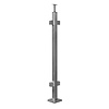 Inox baluster t.b.v. glasklemmen - tussenstuk - recht (40x40 mm)