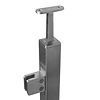 Inox baluster t.b.v. glasklemmen - start / eindstuk - recht (40x40 mm)