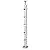 Inox baluster t.b.v. stafvulling - 5 - rond (42,4 mm)