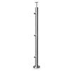 Inox baluster t.b.v. stafvulling - 3 - rond (42,4 mm)