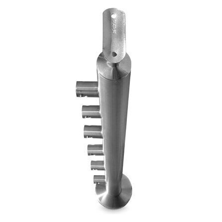 Inox baluster t.b.v. stafvulling - 6 - rond (48,3 mm)
