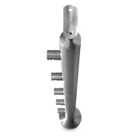 Inox baluster t.b.v. stafvulling - 5 - rond (48,3 mm)
