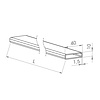 Inox koker - 40x10 mm