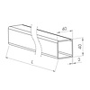 Inox koker - 40x40 mm