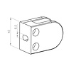 Inox glasklem - Type 3 - recht