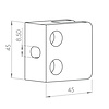 Inox glasklem - Type 1 - recht