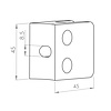 Inox glasklem - Type 1 - rond (42,4 mm)
