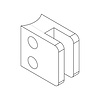 Inox glasklem - Type 1 - rond (42,4 mm)