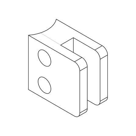 Inox glasklem - Type 1 - rond (42,4 mm)
