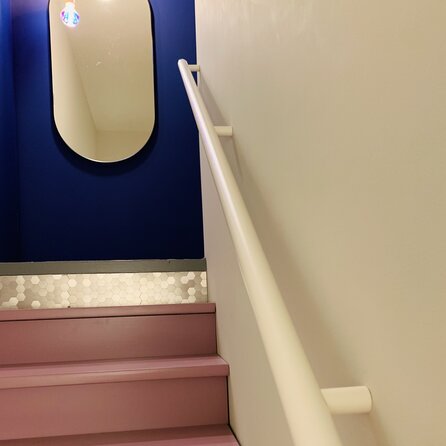 Witte trapleuning (gecoat) op maat - rond - incl. leuninghouders TYPE 14 - coating wit RAL 9016, 9010 of 9001