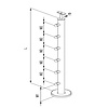Inox baluster t.b.v. stafvulling - 6 - rond (48,3 mm)