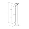 Inox baluster t.b.v. stafvulling - 3 - rond (42,4 mm)