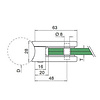 Inox glasklem - Type 3 - rond (42,4 mm)
