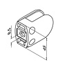Inox glasklem - Type 2 - recht
