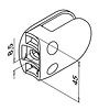 Inox glasklem - Type 2 - rond (42,4 mm)