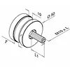 Inox glasadapter - 50 mm - 10-20 mm