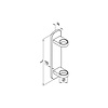 Inox wandanker - dubbele buisklem - Type 2 - rond (42,4 mm)