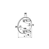 Inox wandanker - dubbele buisklem - Type 1 - rond (42,4 mm)