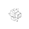 Inox bocht - 90 graden - recht (40x40 mm)