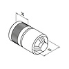 Inox koppelstuk - Type 2 - rond (48,3 mm)